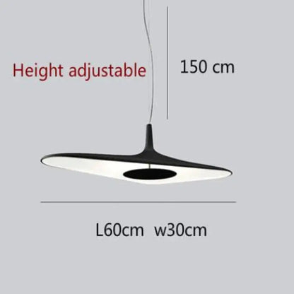 Modern black & white irregular pendant light dining room