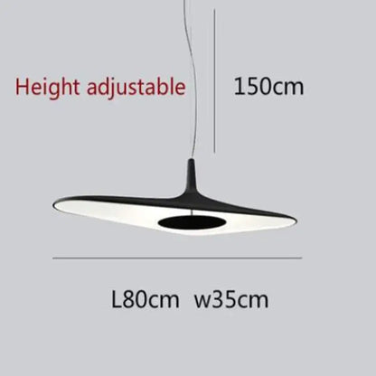 Modern black & white irregular pendant light dining room