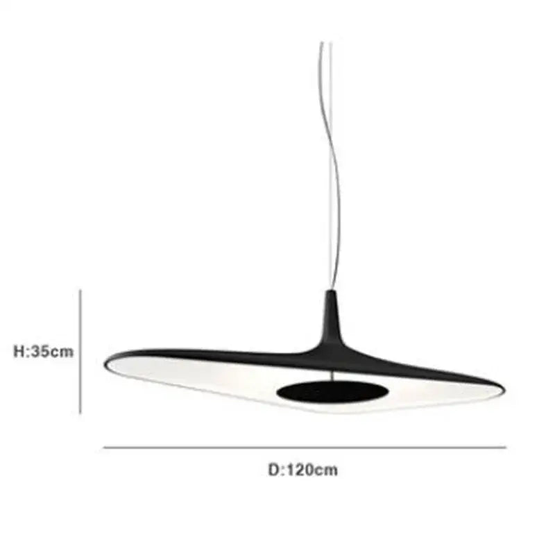 Modern black & white irregular pendant light dining room