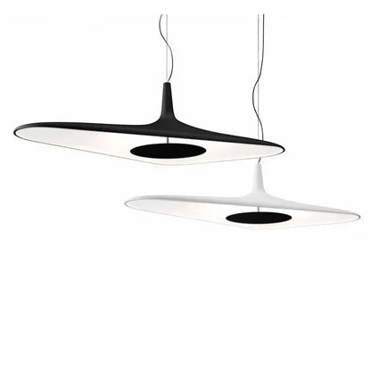 Modern black & white irregular pendant light dining room