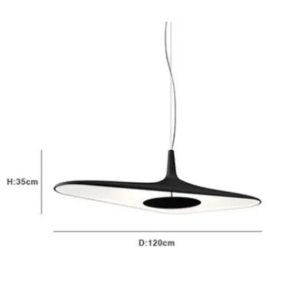 Modern black & white irregular resin pendant light for dining room