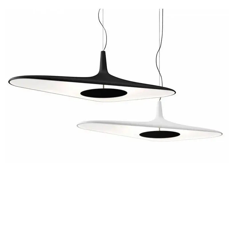 Modern black & white irregular resin pendant light for dining room