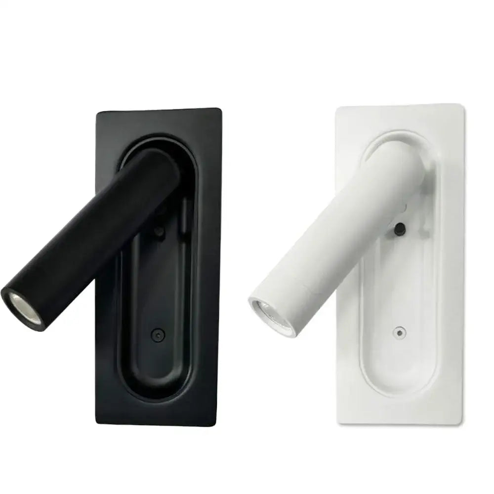 Modern black & white led bedside wall lamp bedroom reading light