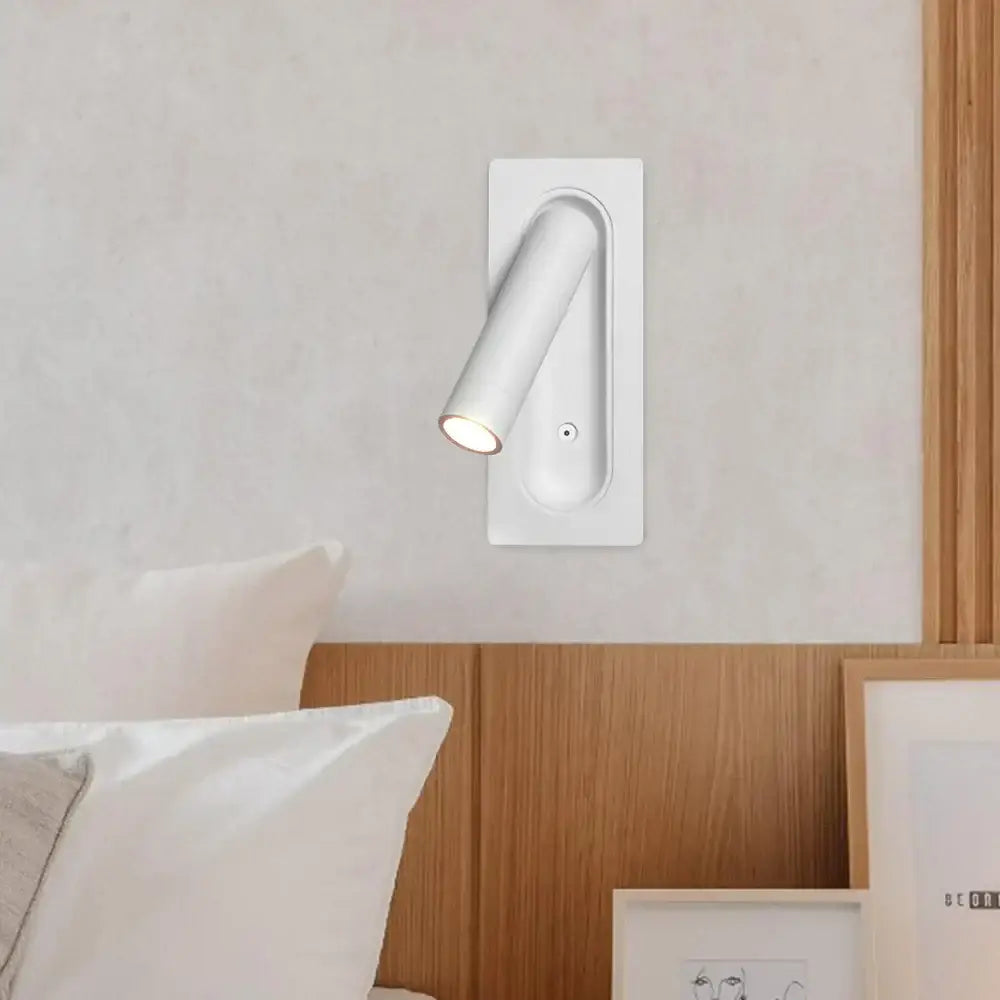 Modern black & white led bedside wall lamp bedroom reading light