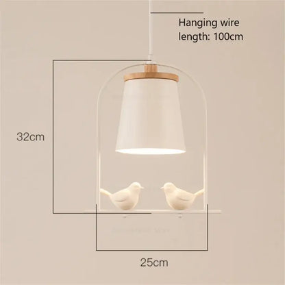 Modern black & white led bird wall sconce living room light