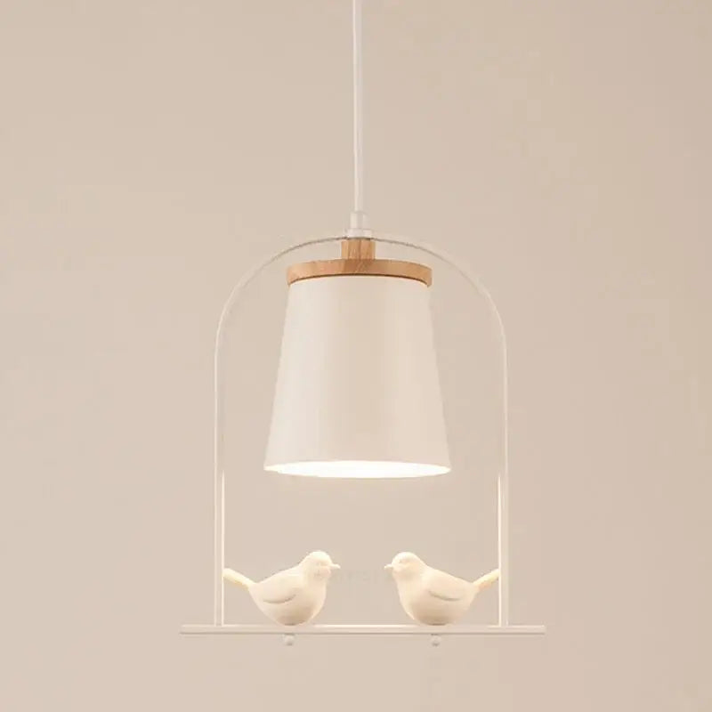 Modern black & white led bird wall sconce living room light