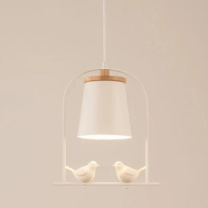 Modern black & white led bird wall sconce living room light