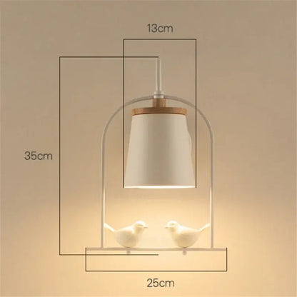 Modern black & white led bird wall sconce living room light