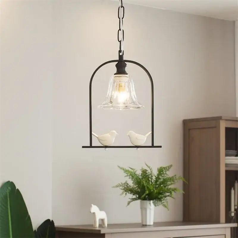 Modern black & white led bird wall sconce living room light