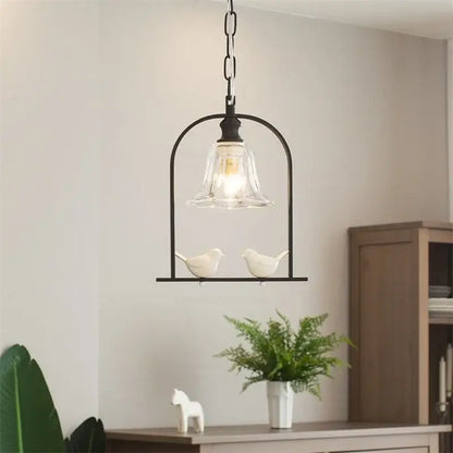 Modern black & white led bird wall sconce living room light