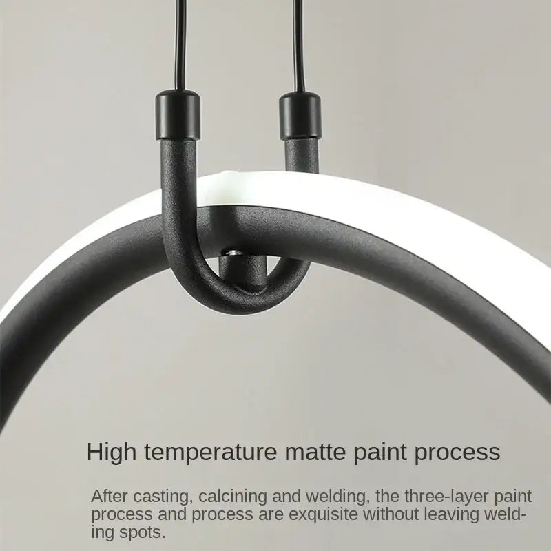 Modern black & white led ceiling chandelier living room pendant light