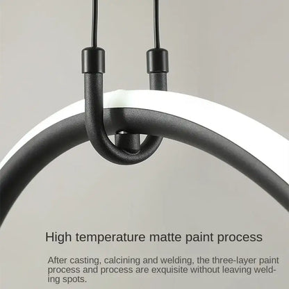 Modern black & white led ceiling chandelier living room pendant light