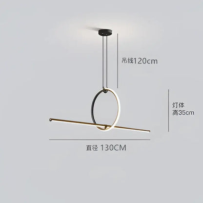 Modern black & white led ceiling chandelier living room pendant light