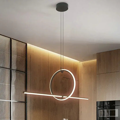 Modern black & white led ceiling chandelier living room pendant light