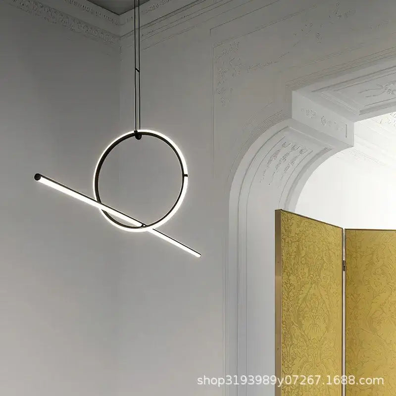 Modern black & white led ceiling chandelier living room pendant light