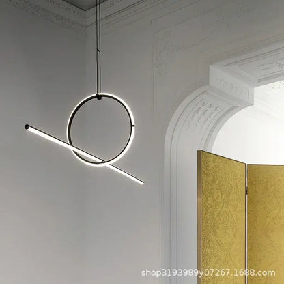 Modern black & white led ceiling chandelier living room pendant light