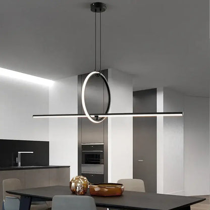 Modern black & white led ceiling chandelier living room pendant light
