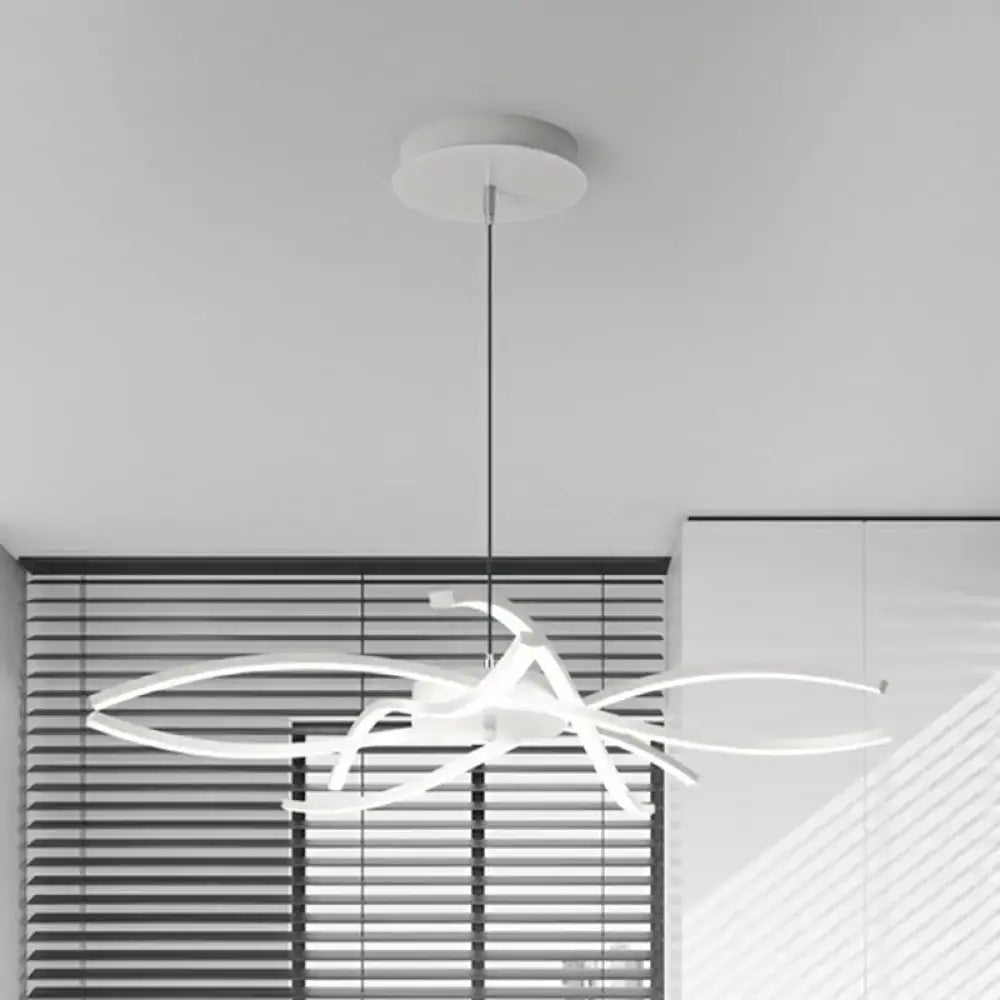 Modern black & white led floral chandelier living room light type