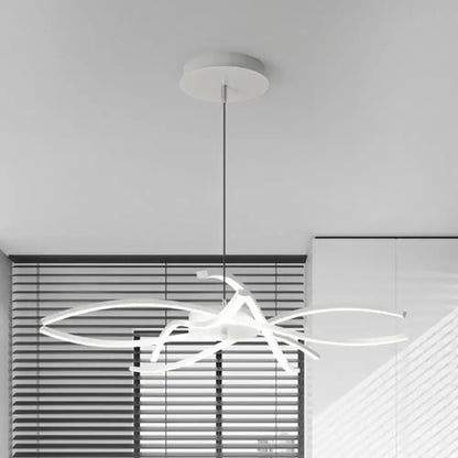 Modern black & white led floral chandelier living room light type