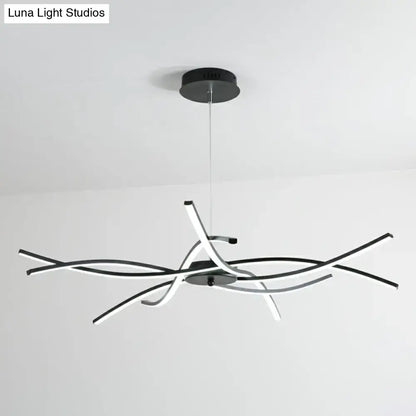 Modern black & white led floral chandelier living room light type