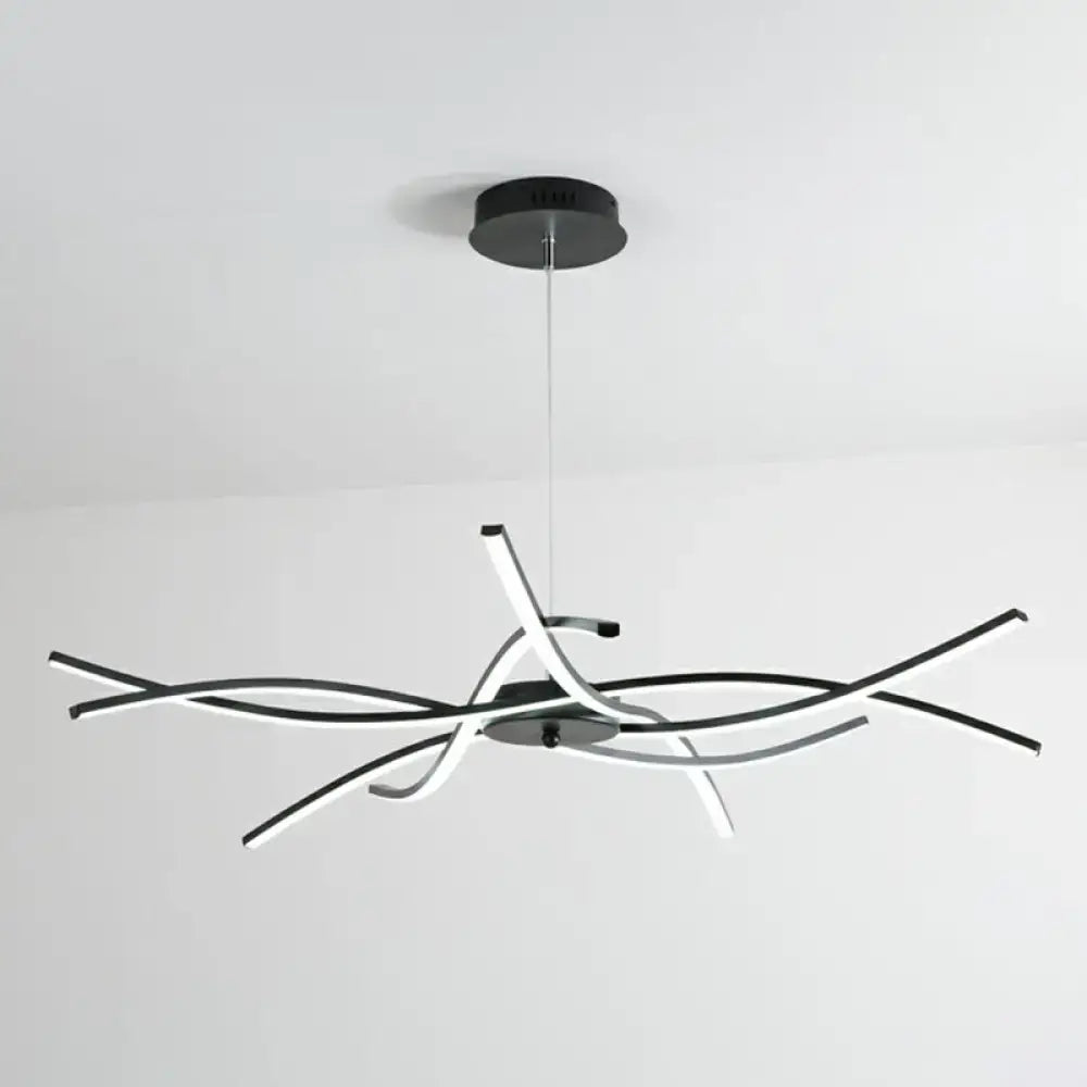 Modern black & white led floral chandelier living room light type