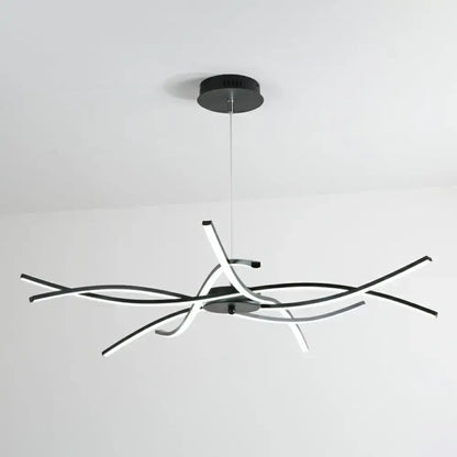 Modern black & white led floral chandelier living room light type