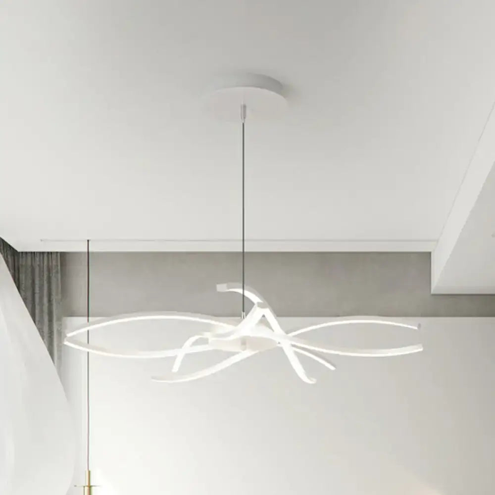 Modern black & white led floral chandelier living room light type