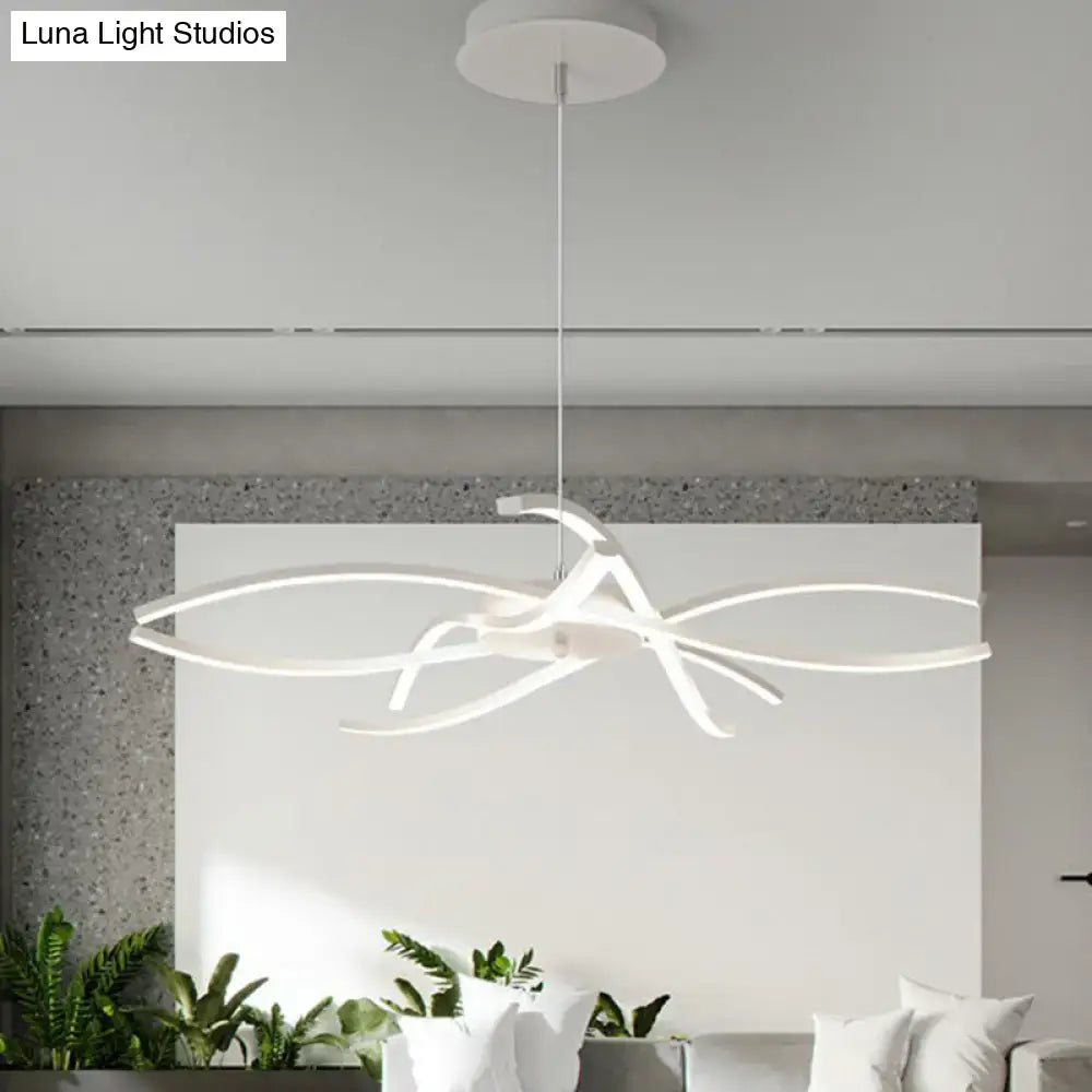 Modern black & white led floral chandelier living room light type