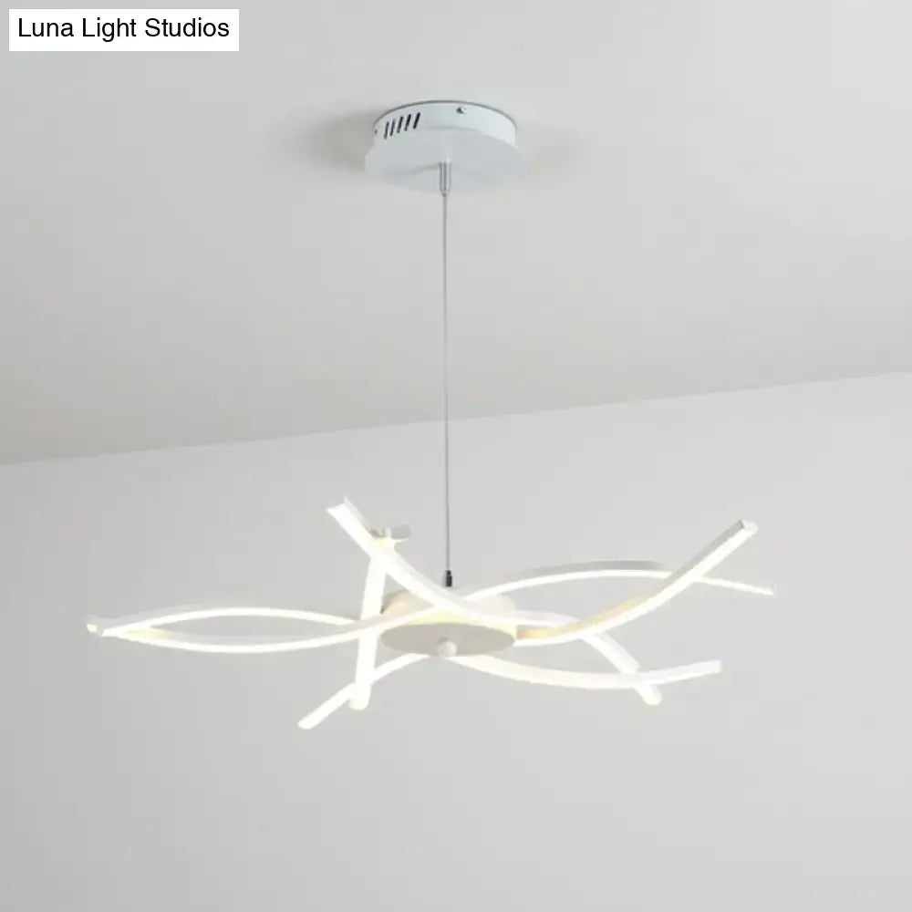 Modern black & white led floral chandelier living room light type