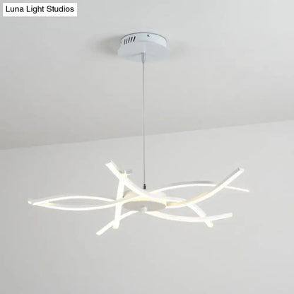 Modern black & white led floral chandelier living room light type