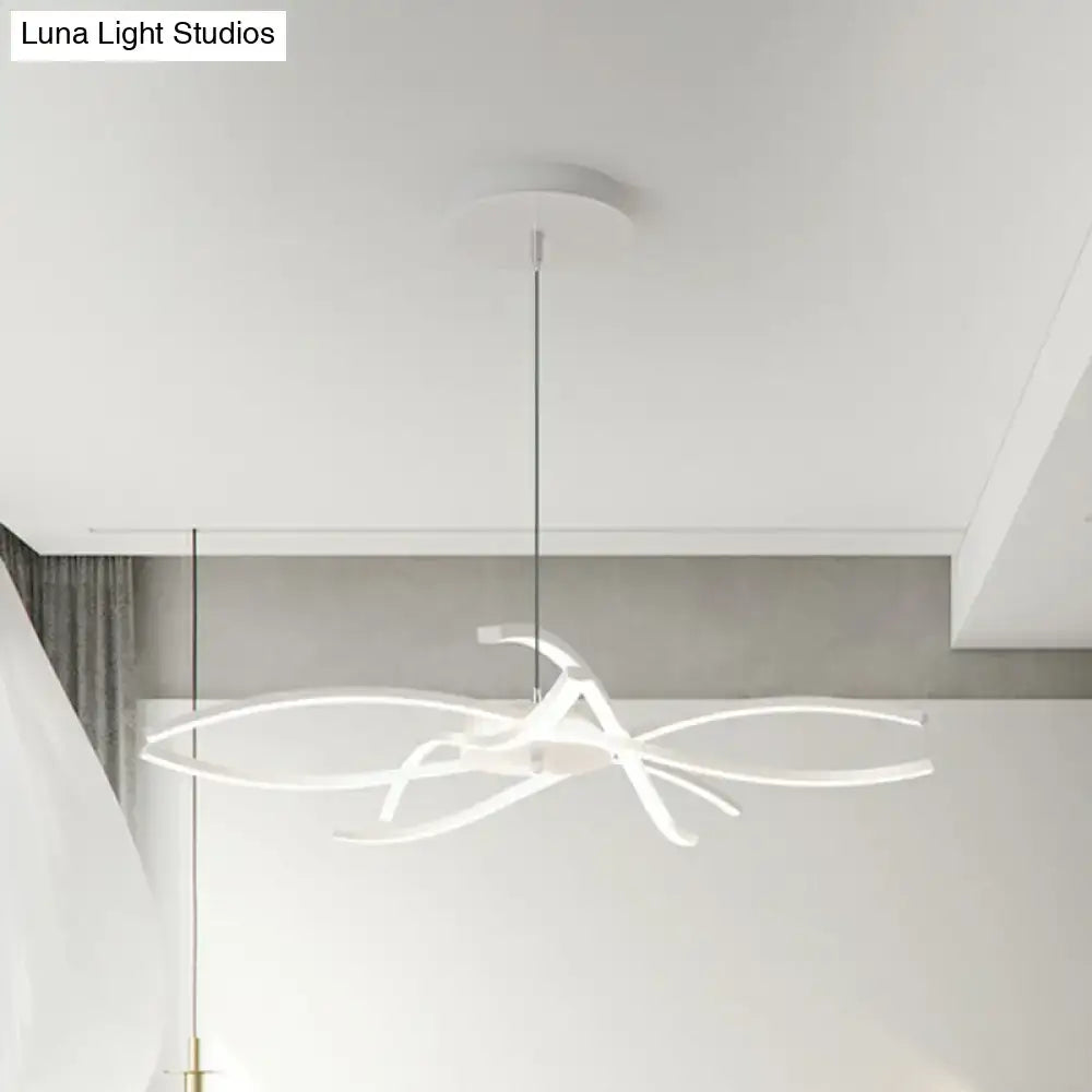 Modern black & white led floral chandelier living room light type