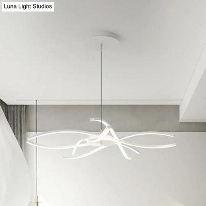 Modern black & white led floral chandelier living room light type