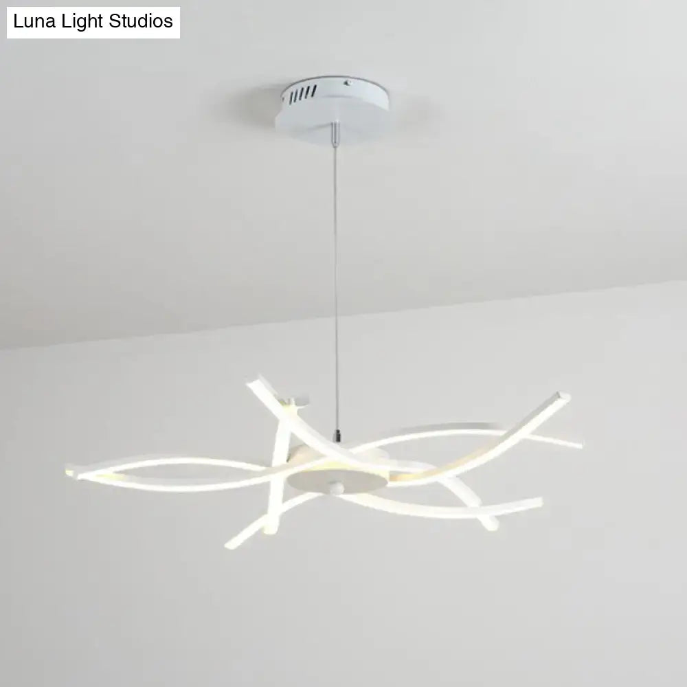 Modern black & white led floral chandelier living room light type