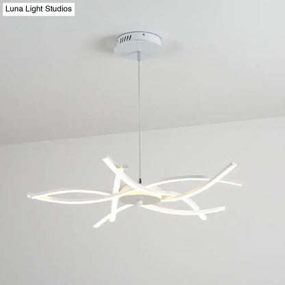 Modern black & white led floral chandelier living room light type
