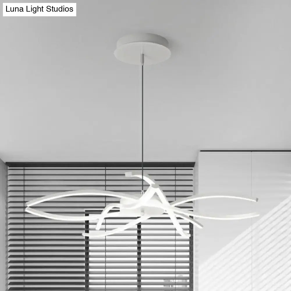 Modern black & white led floral chandelier living room light type