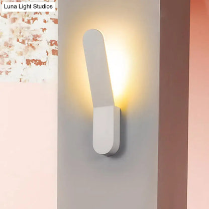 Modern black & white led lighting oval shape corridor wall sconce