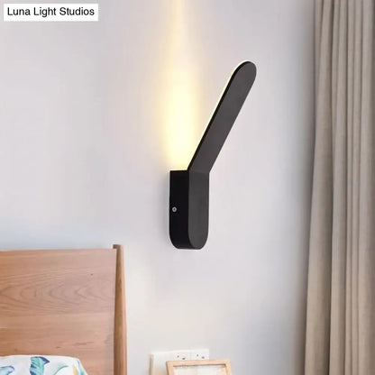 Modern black & white led lighting oval shape corridor wall sconce