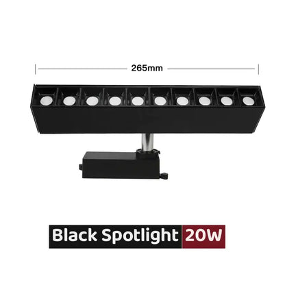 Modern black & white led linear grille track spotlights living room