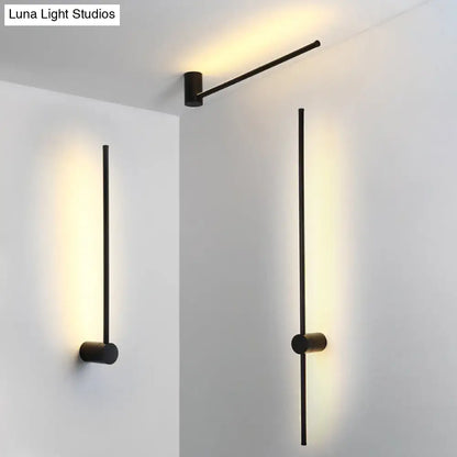 Modern black & white led metal wall sconce living room indoor lighting