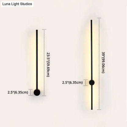 Modern black & white led metal wall sconce living room indoor lighting