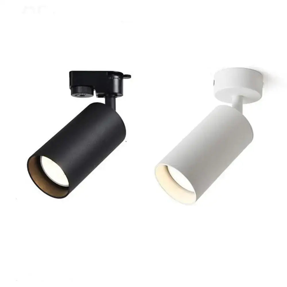 Modern black & white led track lamps – clothing store spotlights