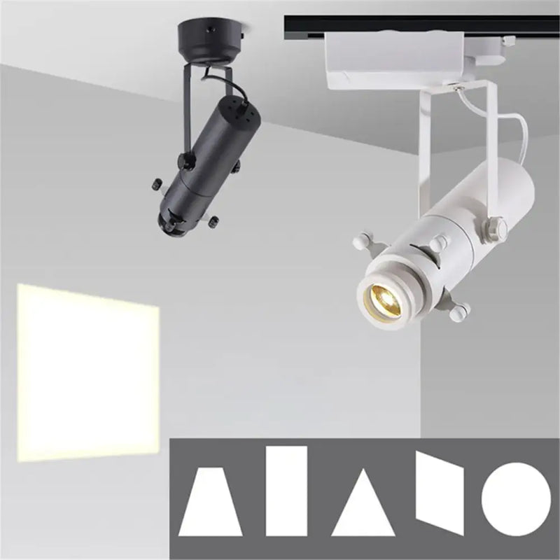 Modern black & white led track light gallery spotlight