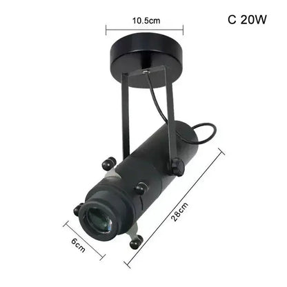 Modern black & white led track light gallery spotlight