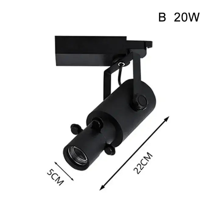 Modern black & white led track light gallery spotlight