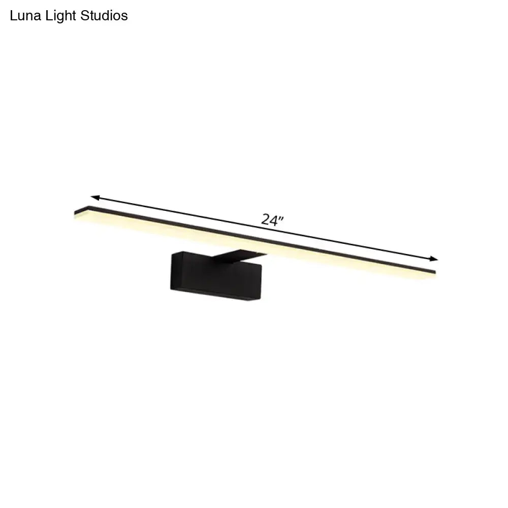 Modern black & white led vanity lamp bathroom sconce light