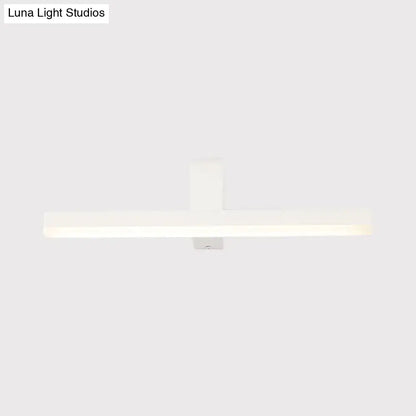 Modern black & white led vanity light – bathroom wall sconce