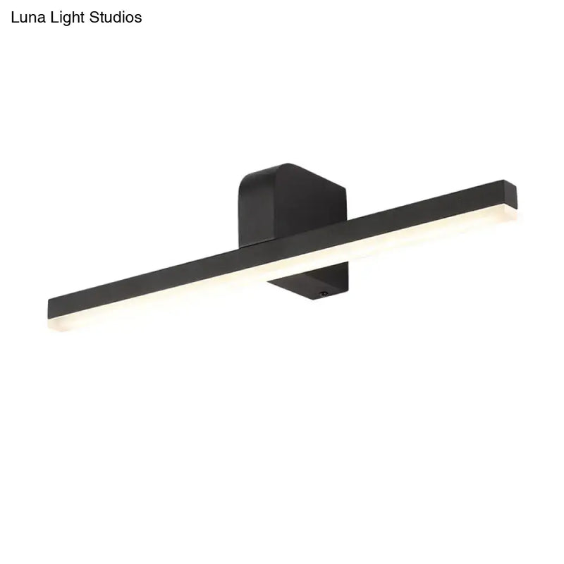 Modern black & white led vanity light bathroom wall sconce warm color temperature