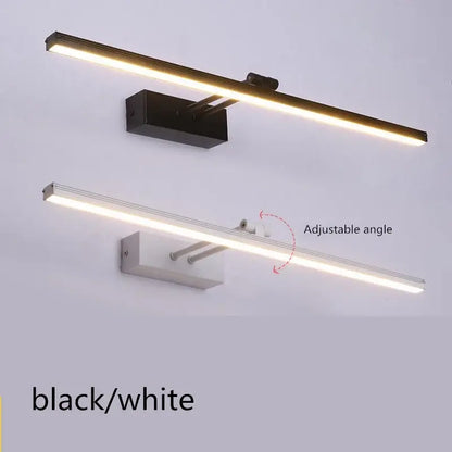 Modern black & white led vanity mirror light bathroom sconce