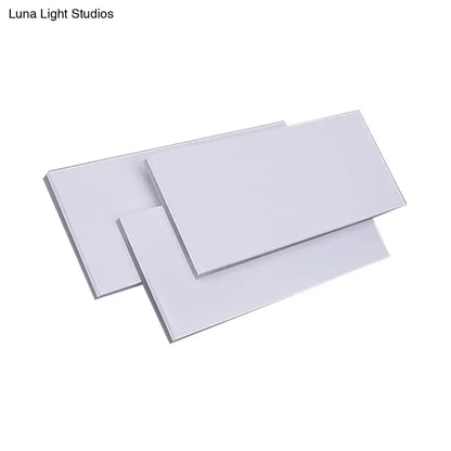 Modern black & white led wall lamp bedroom fixture height 5in