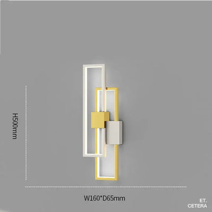 Modern black & white led wall lamp – minimalist bedroom sconce